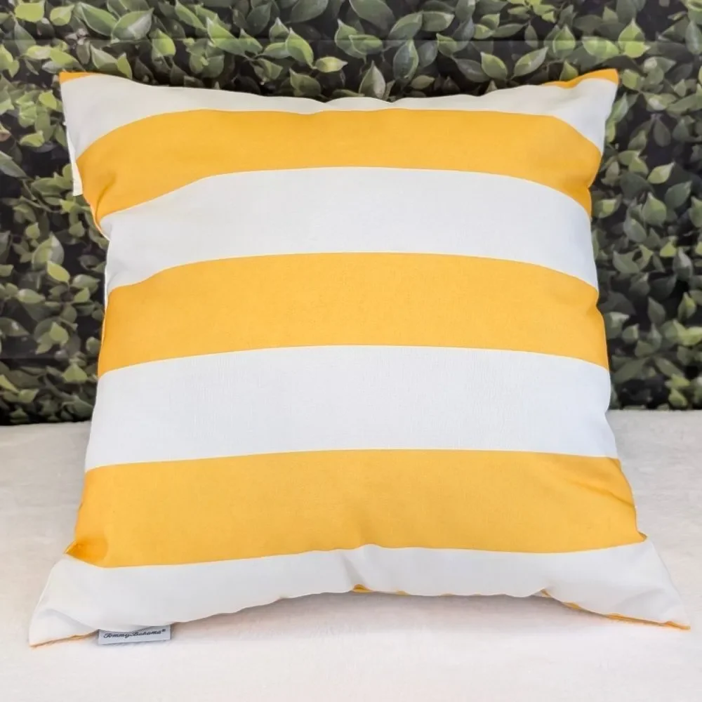 Tommy Bahama Awning Stripe Yellow Decorative Pillow - Set of 2